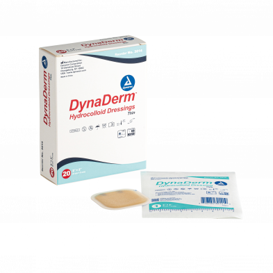 DynaDerm - Hydrocolloid Dressing - Thin, 2" x 2", 20/Box