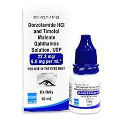 DORZOLAMIDE-TIMOLOL 22.3-6.8MG 10 ML