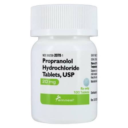 Propranolol HCL 20 MG TAB 100