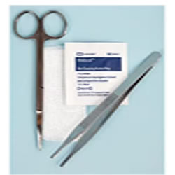 Suture Removal Kit 4-1/2" Iris Scissor Small-Loop Straight Metal Sharp