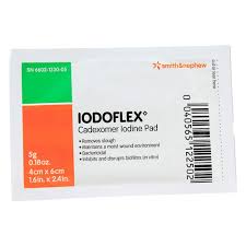 Iodoflex Wound Pad, 5 x 5gm (0.9% Cadexomer iodine), 5/bx