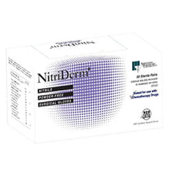 NitriDerm Nitrile Surgical Gloves Latex-Free White 50Pr/Bx 8